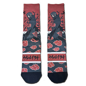 Odd Sox Men's Crew Socks - Itachi Kanji (Naruto Shippuden)