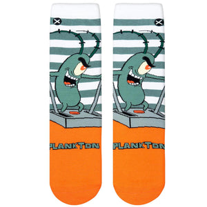 Odd Sox Men's Crew Socks - Plankton (Spongebob)