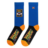 Odd Sox Men's Ribbed Crew Socks – Back to the Future Patch