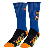 Odd Sox Men's Ribbed Crew Socks – Back to the Future Patch