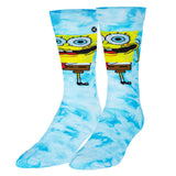Odd Sox Men's Crew Socks - Wavy Bob Tie Dyed (Spongebob Squarepants)