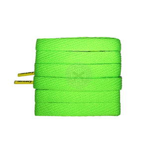 Mr Lacy Flatties Colour Tips - Neon Green & Yellow Shoelaces