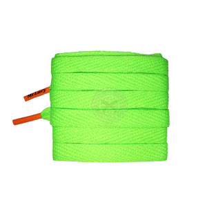 Mr Lacy Flatties Colour Tips - Neon Green & Orange Shoelaces