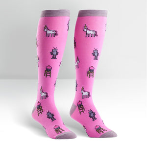 Sock It To Me Women's Funky Knee High Socks - Tri-fecta of All That is Awesome