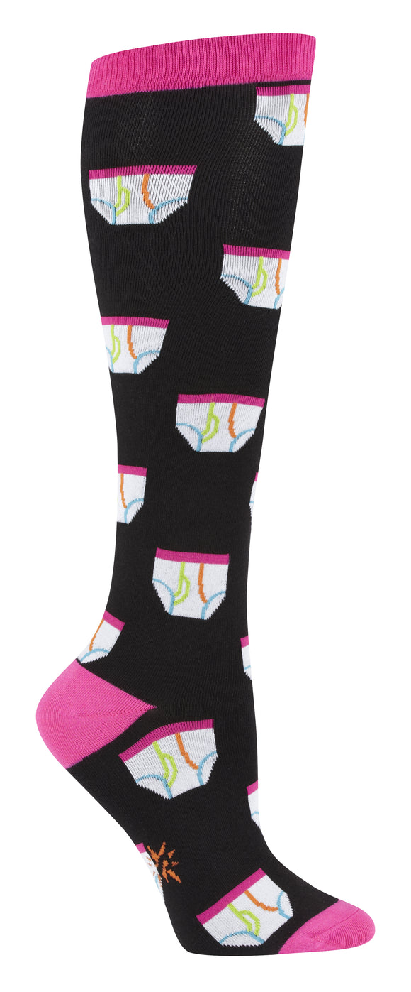 Sock It To Me Women's Funky Knee High Socks - Tighty Whities