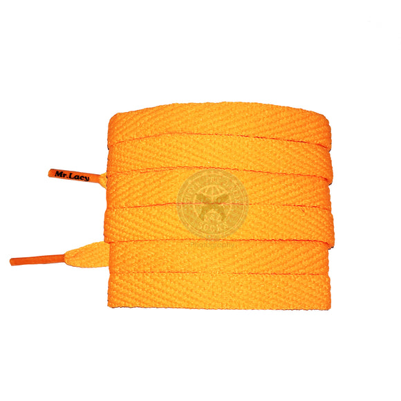 Mr Lacy Flatties - Bright Orange Shoelaces