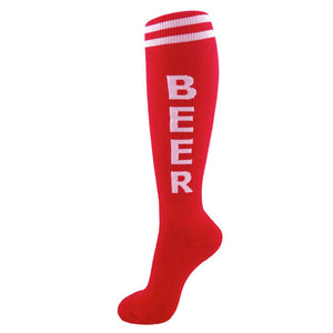 Gumball Poodle Unisex Knee High Socks - Red Beer