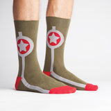 Sock It To Me Men's Crew Socks - Army Star
