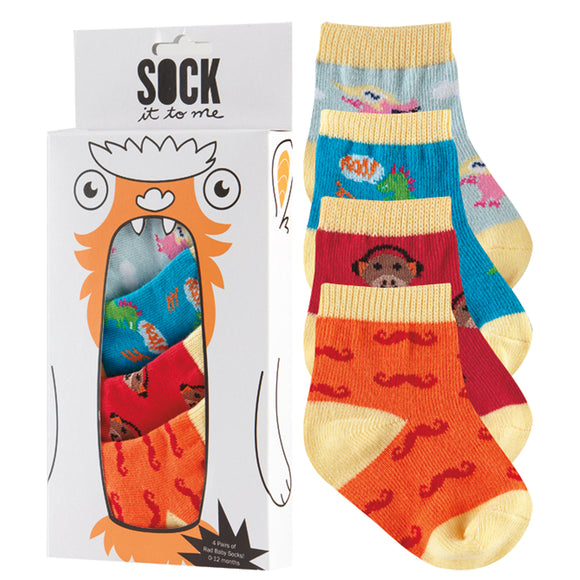 Sock It To Me Baby Socks Multi Pack - Orange