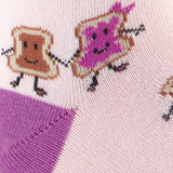 Sock It To Me Kids Crew Socks - Pink PB & Jelly (4-7 Years Old)