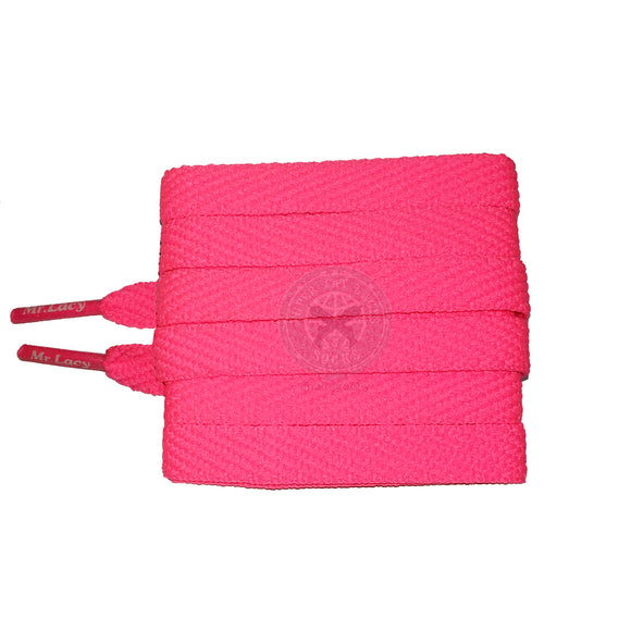 Mr Lacy Flatties - Neon Pink Shoelaces