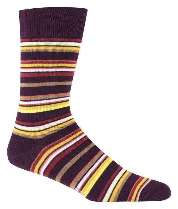 Sock It To Me Men's Crew Socks - Fall Multi Striped