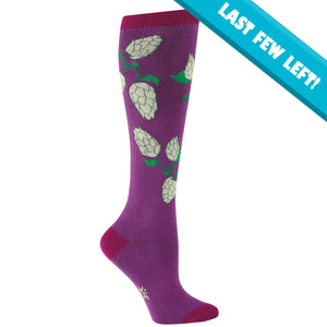 Sock It To Me Women's Knee High Socks - Purple Hops