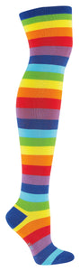 Sock It To Me Women's Over the Knee Socks - Super Juicy Striped