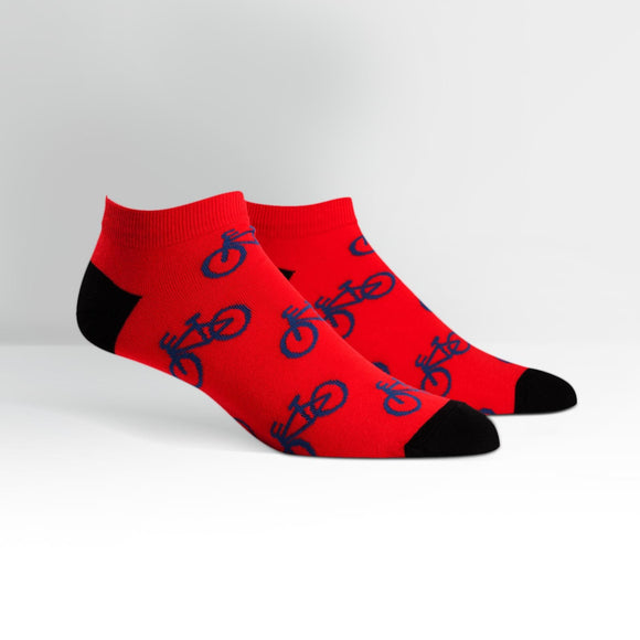 Sock It To Me Men's Ankle Socks - Blue Bikes