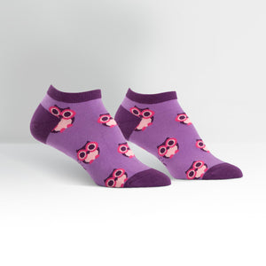 Sock It To Me Women's Ankle Socks - Pink Owl
