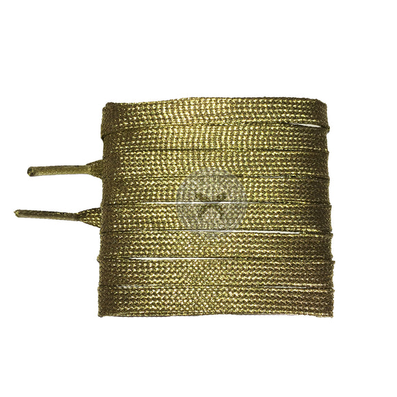 Mr Lacy Flatties - Gold Metallic Shoelaces