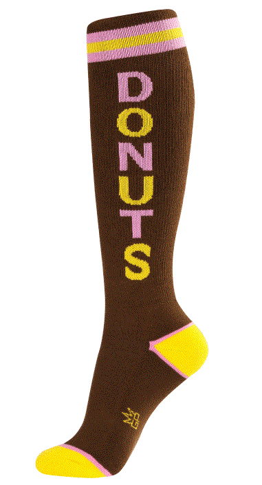 Gumball Poodle Unisex Knee High Socks - Donuts